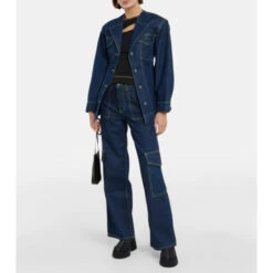 Ganni Cutout Jacquard Jersey Top