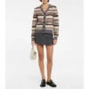 Ganni Tweed Wrap Miniskirt