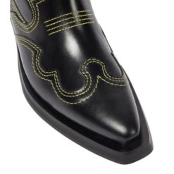 Ganni Embroidered Leather Cowboy Boots -Ganni Shop unnamed file 222