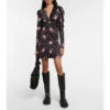 Ganni Floral Satin Minidress