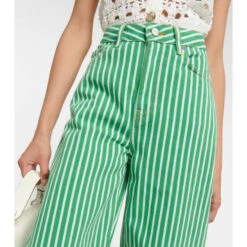 Ganni Striped High-rise Wide-leg Jeans -Ganni Shop unnamed file 260