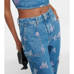 Ganni Embroidered Denim Cargo Pants -Ganni Shop unnamed file 280