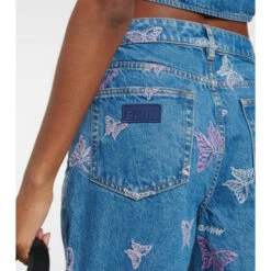 Ganni Embroidered Denim Cargo Pants -Ganni Shop unnamed file 282