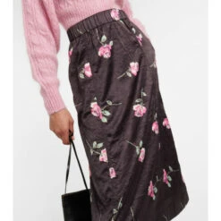 Ganni Floral A-line Satin Midi Skirt -Ganni Shop unnamed file 312