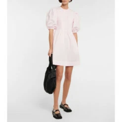 Ganni Cotton Poplin Mini Dress