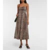 Ganni Leopard-print Cotton Midi Dress