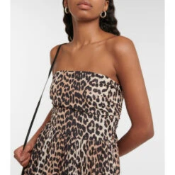 Ganni Leopard-print Cotton Midi Dress -Ganni Shop unnamed file 338