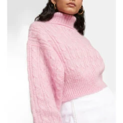 Ganni Cable-knit Turtleneck Mohair-blend Sweater 2 Ganni Cable-knit Turtleneck Mohair-blend Sweater -Ganni Shop unnamed file 342