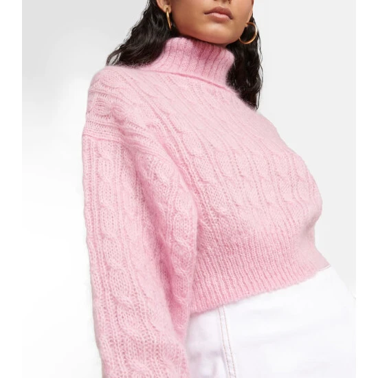 unnamed-file-342.jpg Ganni Cable-knit Turtleneck Mohair-blend Sweater -Ganni Shop unnamed file 342
