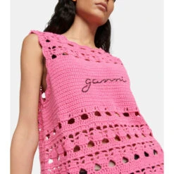 Ganni Logo Crochet Minidress -Ganni Shop unnamed file 380