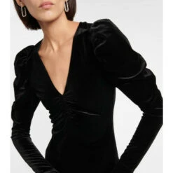 Ganni Puff-sleeve Velvet Maxi Dress 2 Ganni Puff-sleeve Velvet Maxi Dress -Ganni Shop unnamed file 405