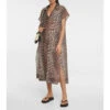 Ganni Leopard-print Cotton Kaftan