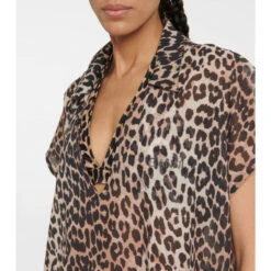 Ganni Leopard-print Cotton Kaftan 2 Ganni Leopard-print Cotton Kaftan -Ganni Shop unnamed file 432
