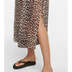 Ganni Leopard-print Cotton Kaftan 3 Ganni Leopard-print Cotton Kaftan -Ganni Shop unnamed file 433