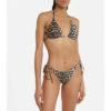 Ganni Leopard-print Bikini Top