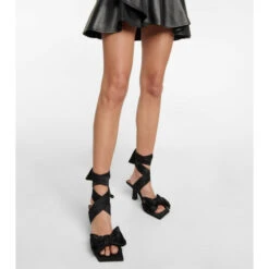 Ganni Bow-trimmed Lace-up Sandals -Ganni Shop unnamed file 465