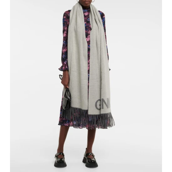 unnamed-file-472.jpg Ganni Logo Fringed Wool Scarf -Ganni Shop unnamed file 472