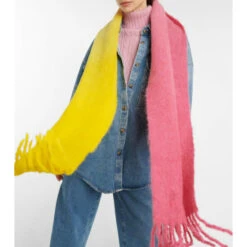 Ganni Ombré Mohair-blend Scarf