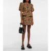 Ganni Floral Peplum Miniskirt