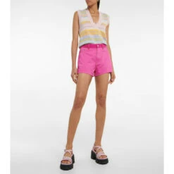 Ganni Dégradé Denim Shorts