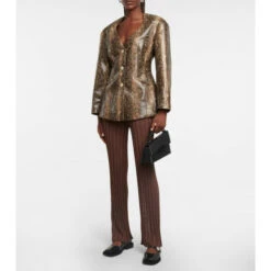 Ganni Snake-print Blazer