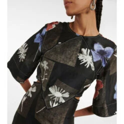 Ganni Floral Linen And Silk Maxi Dress -Ganni Shop unnamed file 563