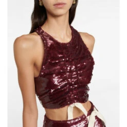 Ganni Sequined Ruched Crop Top 2 Ganni Sequined Ruched Crop Top -Ganni Shop unnamed file 569