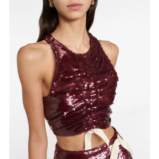 unnamed-file-569.jpg Ganni Sequined Ruched Crop Top -Ganni Shop unnamed file 569