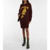Ganni Oversized Logo Wool Sweater Dress