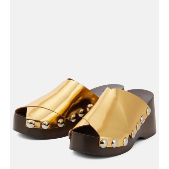 unnamed-file-591.jpg Ganni Embellished Metallic Leather Clogs -Ganni Shop unnamed file 591