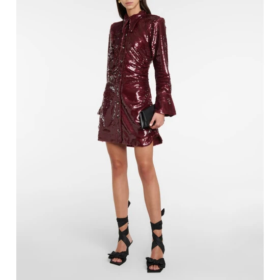 unnamed-file-609.jpg Ganni Sequined Ruched Shirt Dress -Ganni Shop unnamed file 609