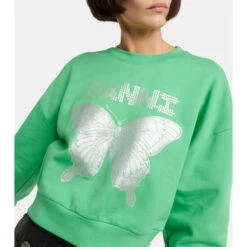 Ganni Logo Cotton Sweatshirt 2 Ganni Logo Cotton Sweatshirt -Ganni Shop unnamed file 64