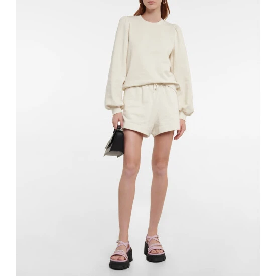 unnamed-file-714.jpg Ganni High-rise Cotton Blend Shorts -Ganni Shop unnamed file 714