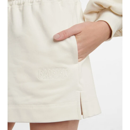 unnamed-file-717.jpg Ganni High-rise Cotton Blend Shorts -Ganni Shop unnamed file 717