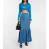 Ganni High-rise Denim Maxi Skirt