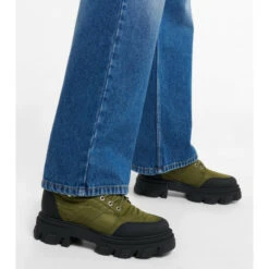 Ganni Leather-trimmed Ankle Boots -Ganni Shop unnamed file 748