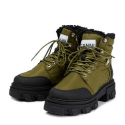 Ganni Leather-trimmed Ankle Boots -Ganni Shop unnamed file 749