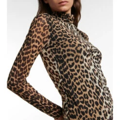 Ganni Leopard-print High-neck Top 3 Ganni Leopard-print High-neck Top -Ganni Shop unnamed file 754