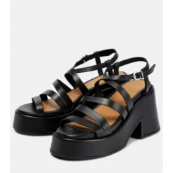 Ganni Platform Leather Sandals -Ganni Shop unnamed file 790
