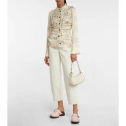 Ganni Buckled Leather Clogs