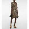 Ganni Leopard-print Midi Dress
