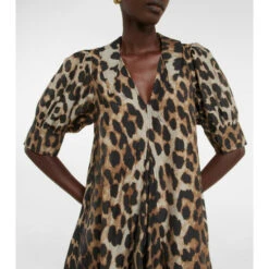 Ganni Leopard-print Midi Dress -Ganni Shop unnamed file 874