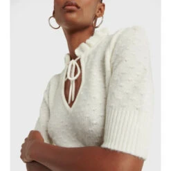 Ganni Pointelle Knit Wool-blend Top 2 Ganni Pointelle Knit Wool-blend Top -Ganni Shop unnamed file 894