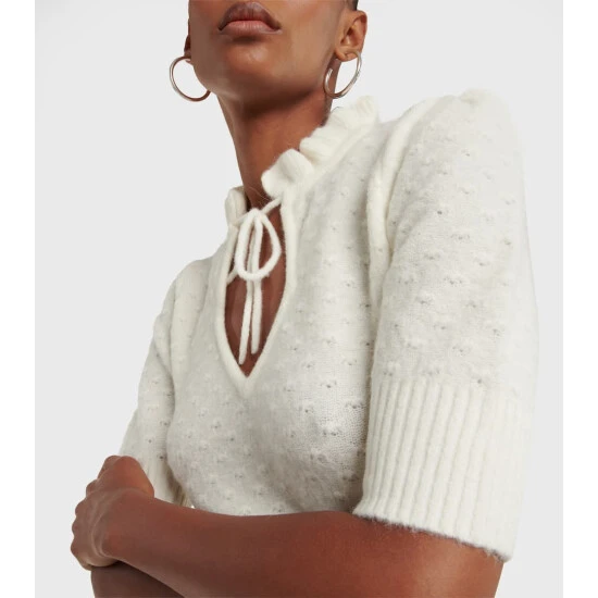 unnamed-file-894.jpg Ganni Pointelle Knit Wool-blend Top -Ganni Shop unnamed file 894