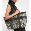 Ganni Leopard-print Canvas Tote Bag