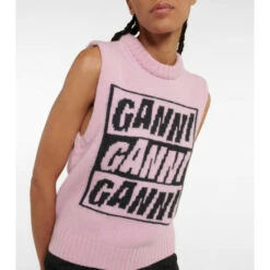 Ganni Logo Wool-blend Sweater Vest 2 Ganni Logo Wool-blend Sweater Vest -Ganni Shop unnamed file 941