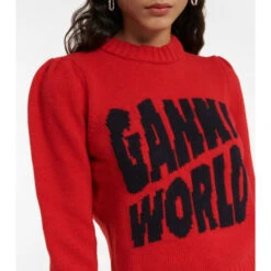Ganni Jacquard Wool-blend Sweater -Ganni Shop unnamed file 947