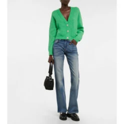 Ganni Embellished Ribbed-knit Cardigan