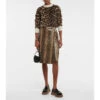 Ganni Leopard-print Wool-blend Sweater