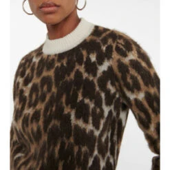 Ganni Leopard-print Wool-blend Sweater -Ganni Shop unnamed file 964